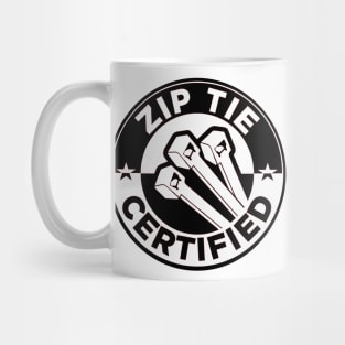 Zip Tie Certified Sticker Funny Technician Mechanic Electrician Construction Mug